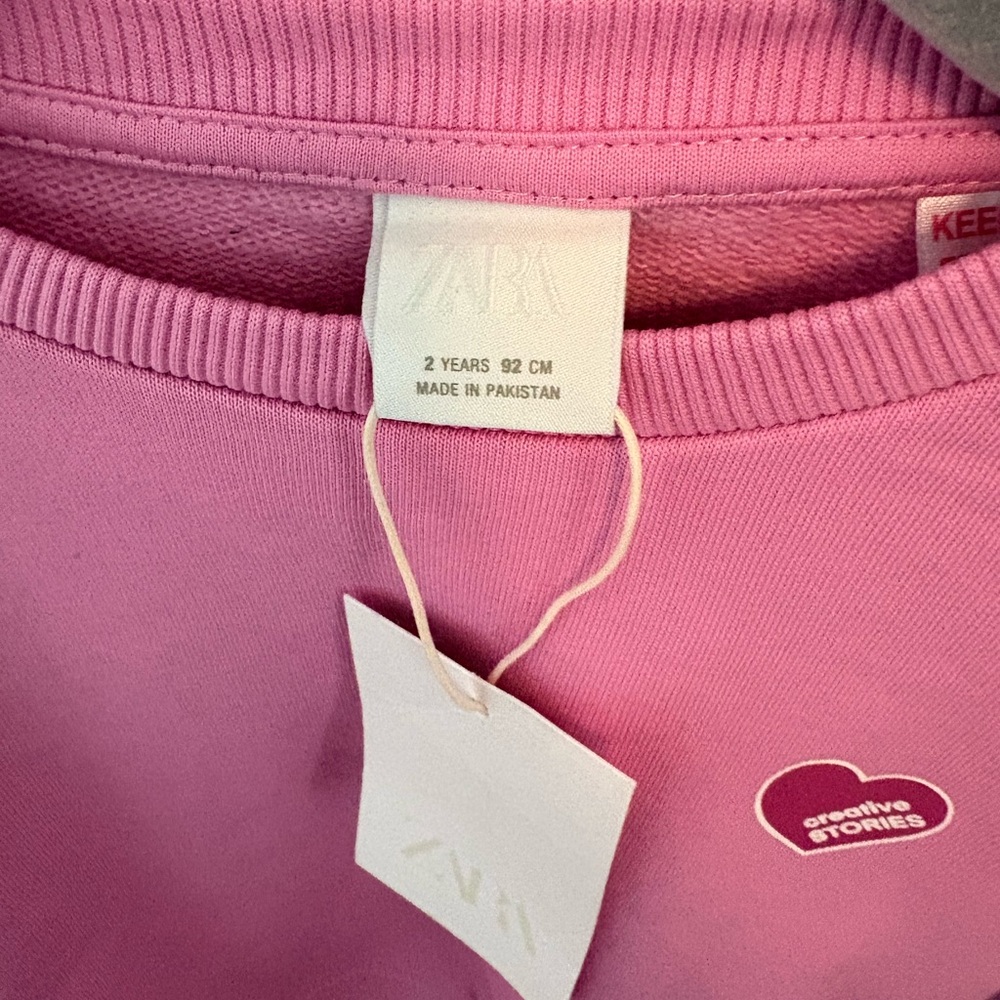 ZARA BASIC HEART SWEATSHIRT - Picture 5 of 7